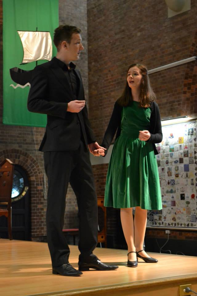 Griffith 3rd year classical voice students Chris McNee and Kathryn George.