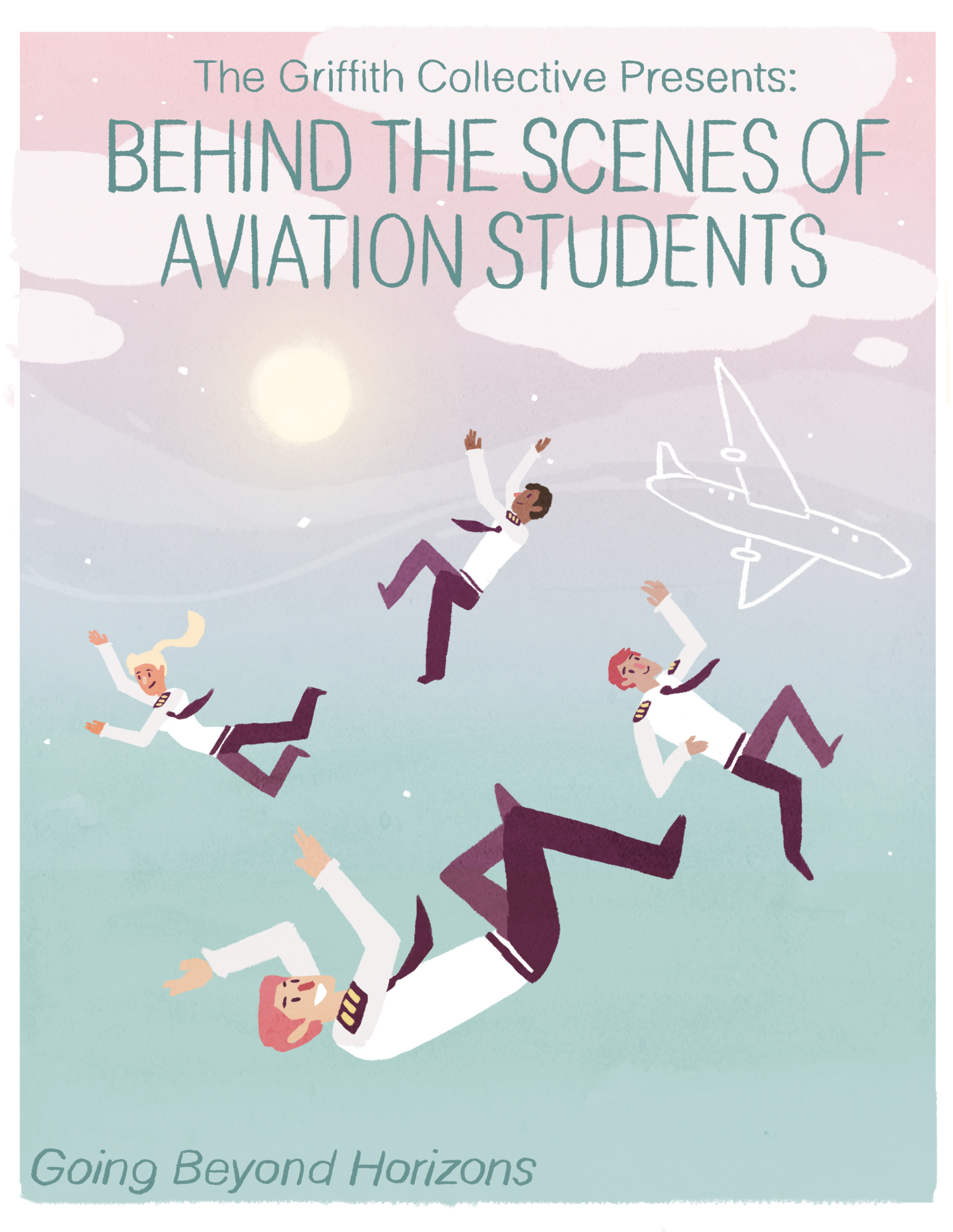 Aviation Students Illustration